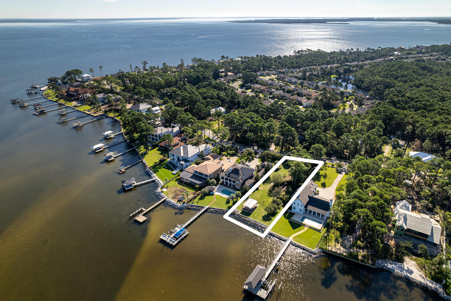 Lot 5 Driftwood Point Road Santa Rosa Beach, FL 32459 - Photo 6 of 11 an aerial view of a house with a garden space