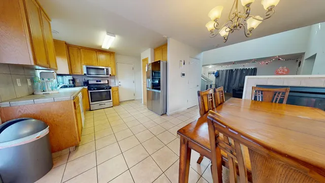 a room with furniture and a table