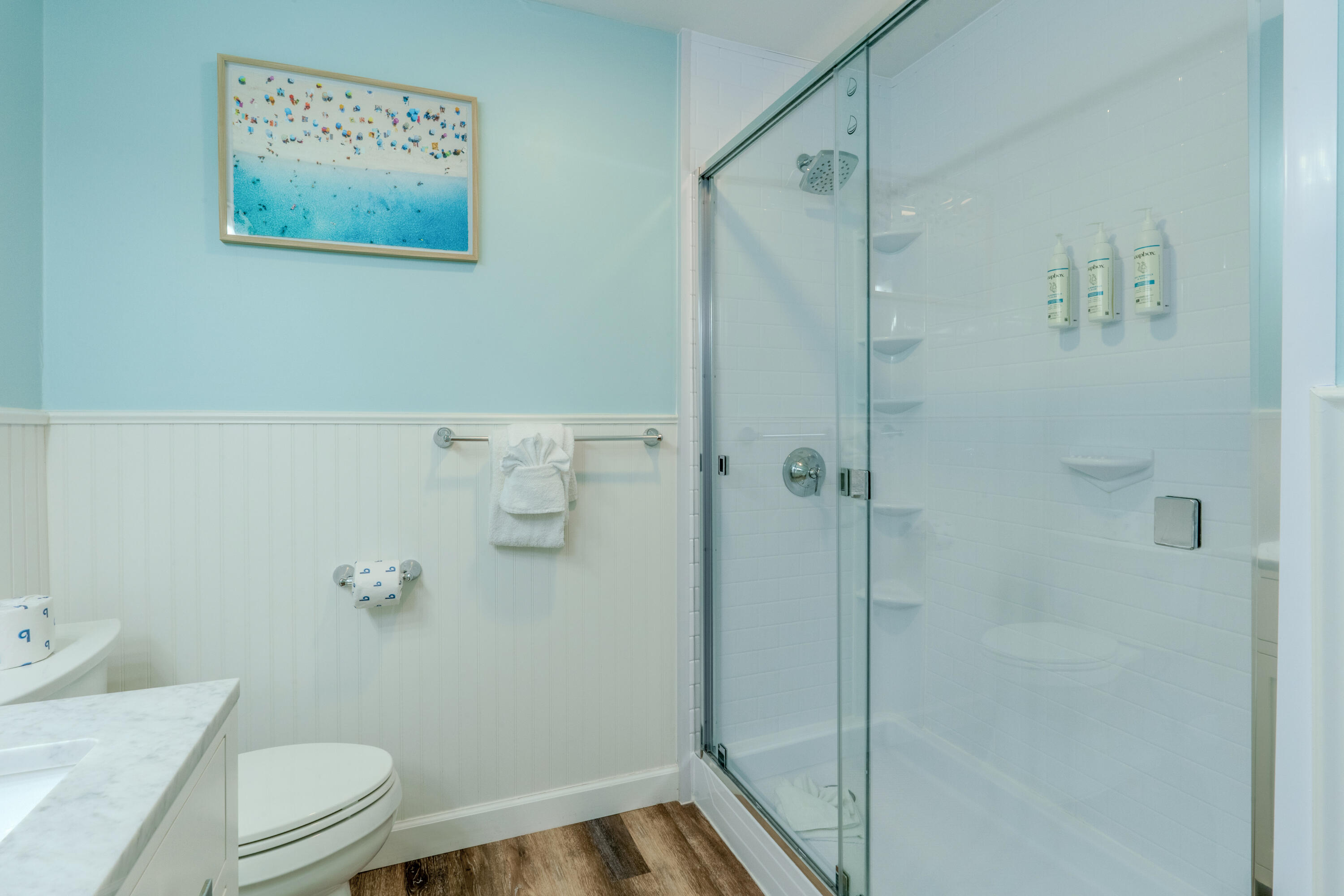 7 Wimbledon Court, Unit 7B Miramar Beach, FL 32550 - Photo 29 of 46 a bathroom with a shower and toilet