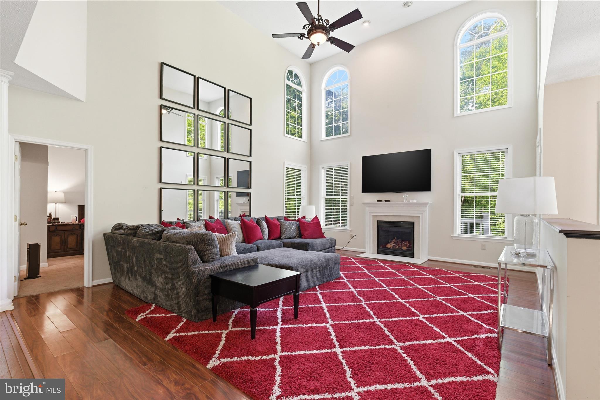 5829 Lockmere Place Waldorf, MD 20601 - Photo 10 of 54 a living room with furniture a flat screen tv and a fireplace