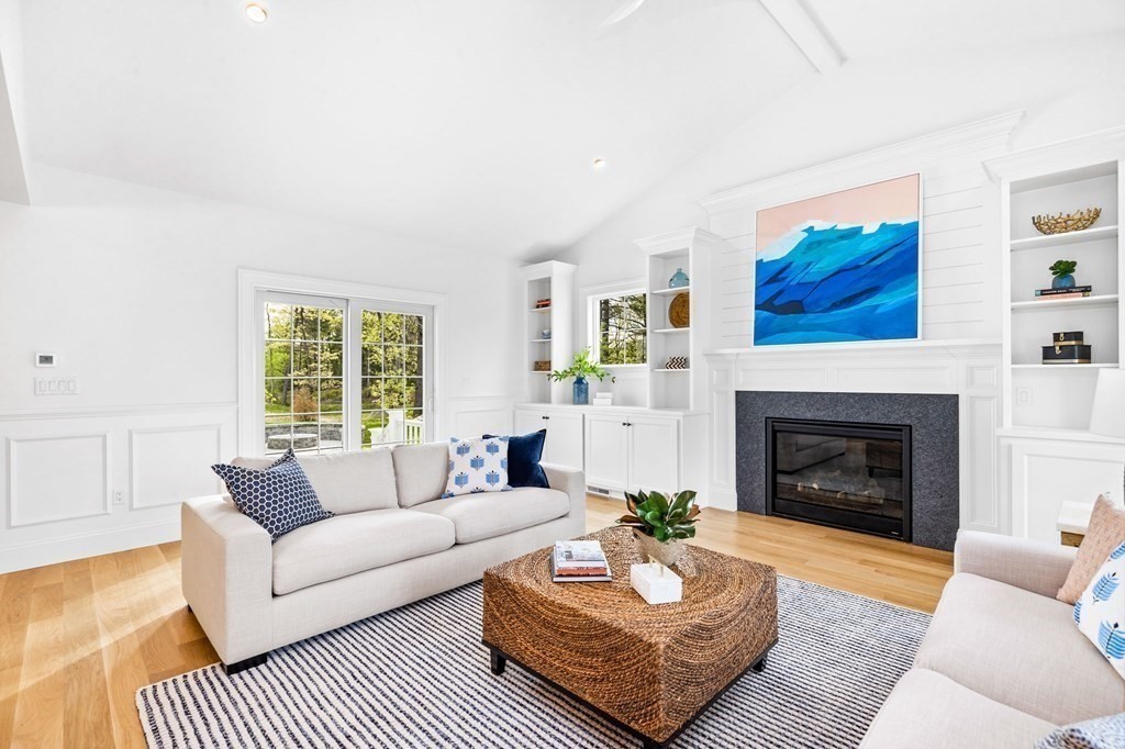 4 Jordan Way Hingham, MA 02043 - Photo 21 of 42 a living room with furniture and a fireplace