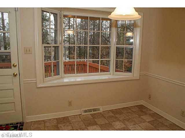 Breakfast. Bay window in the eat-in kitchen.