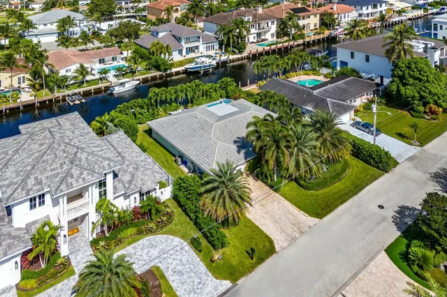 an aerial view of multiple house