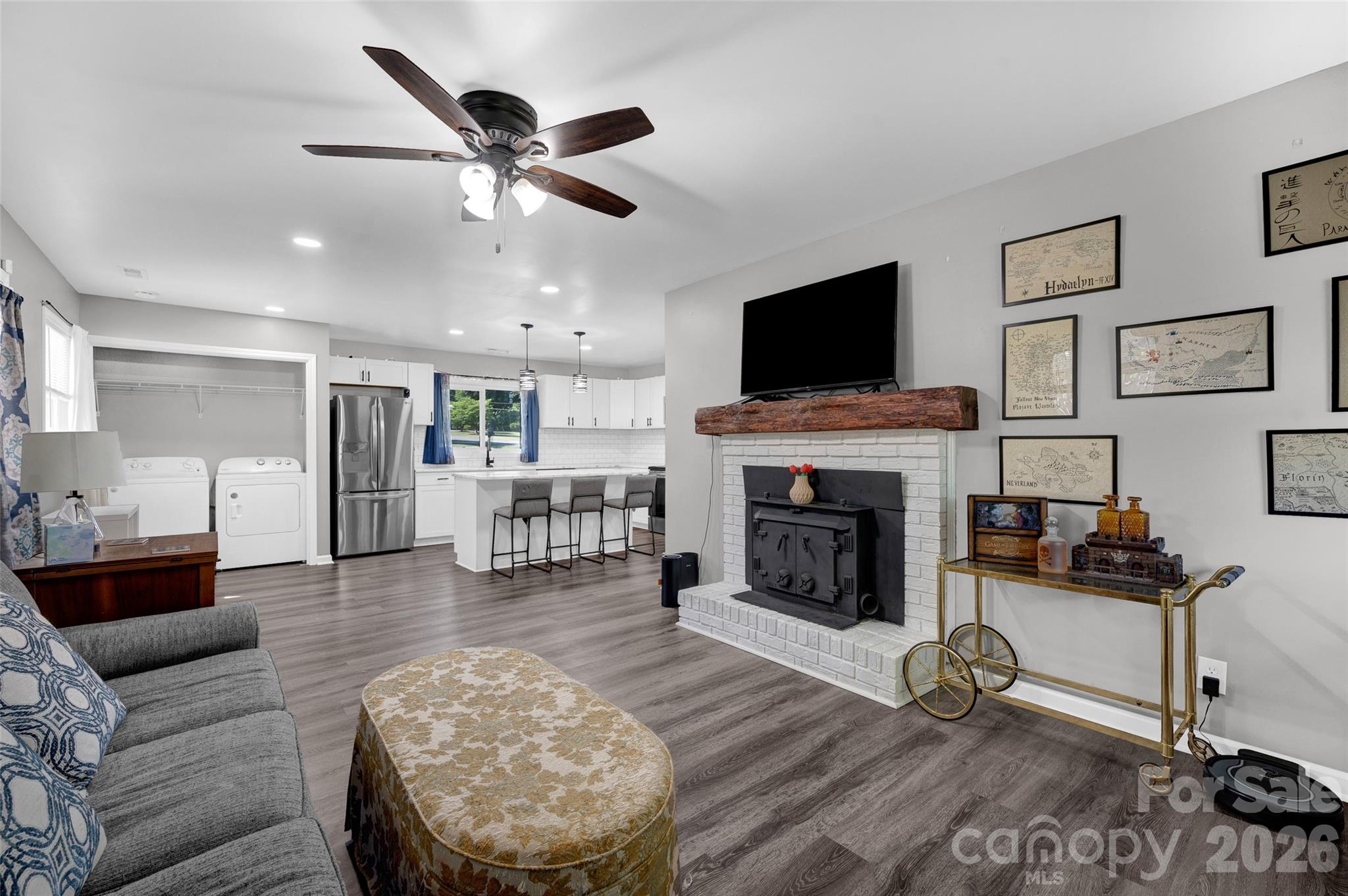 3033 West Highway 10 Conover, NC 28613 - Photo 12 of 26 a living room with furniture and a fireplace