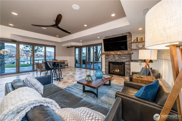 a front view of a house with swimming pool