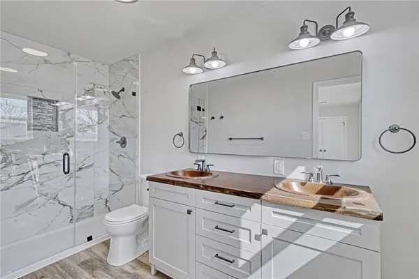 a close view of closet