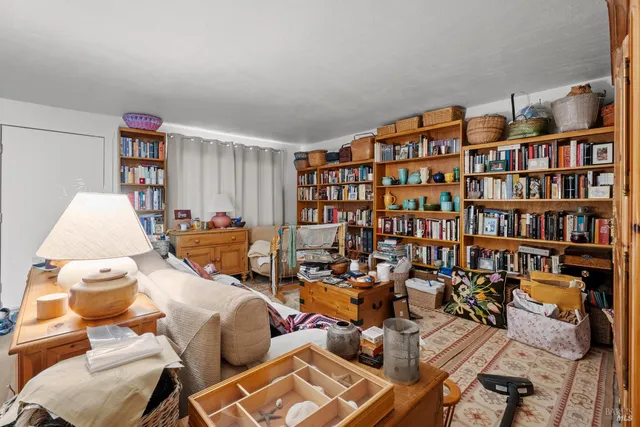 an empty room with closet