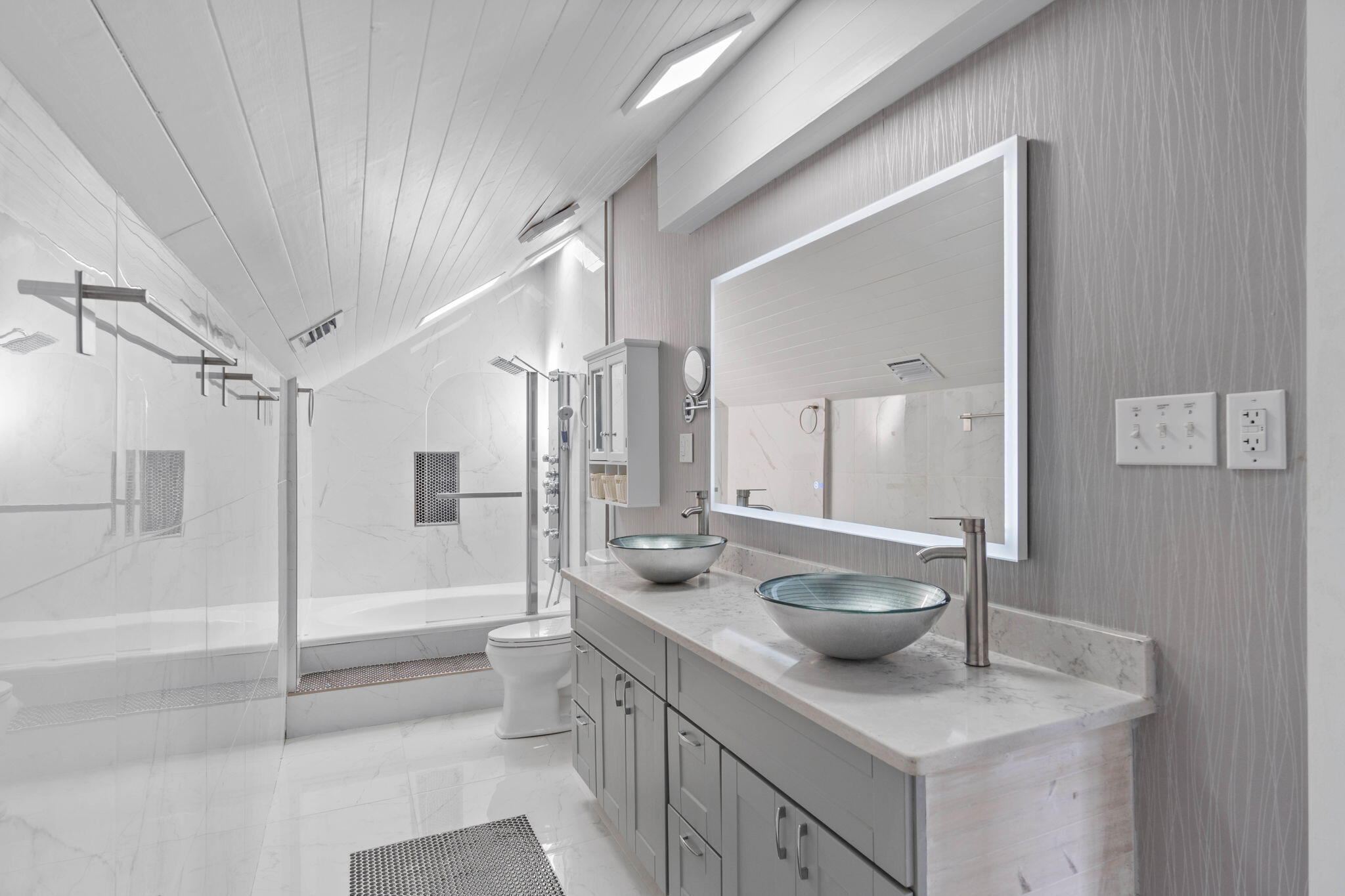 41 Solar Street Mary Esther, FL 32569 - Photo 30 of 40 a bathroom with a sink a toilet and shower