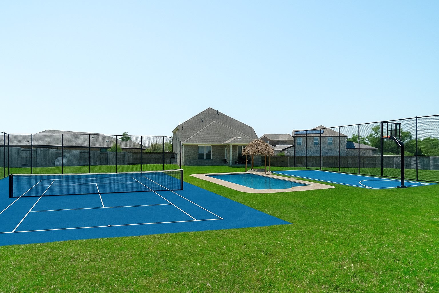 2617 Indigo Harvest Trail Pearland, TX 77089 - Photo 3 of 32 a view of tennis court