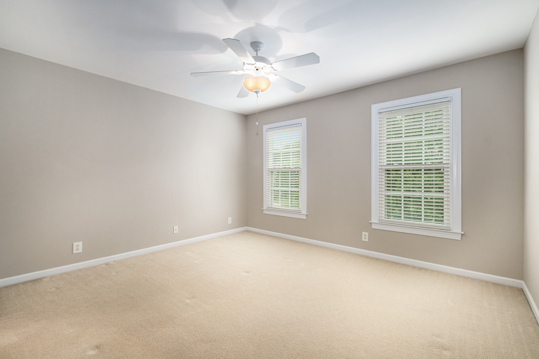 229 Gillette Drive Franklin, TN 37069 - Photo 31 of 47 an empty room with windows and chandelier fan