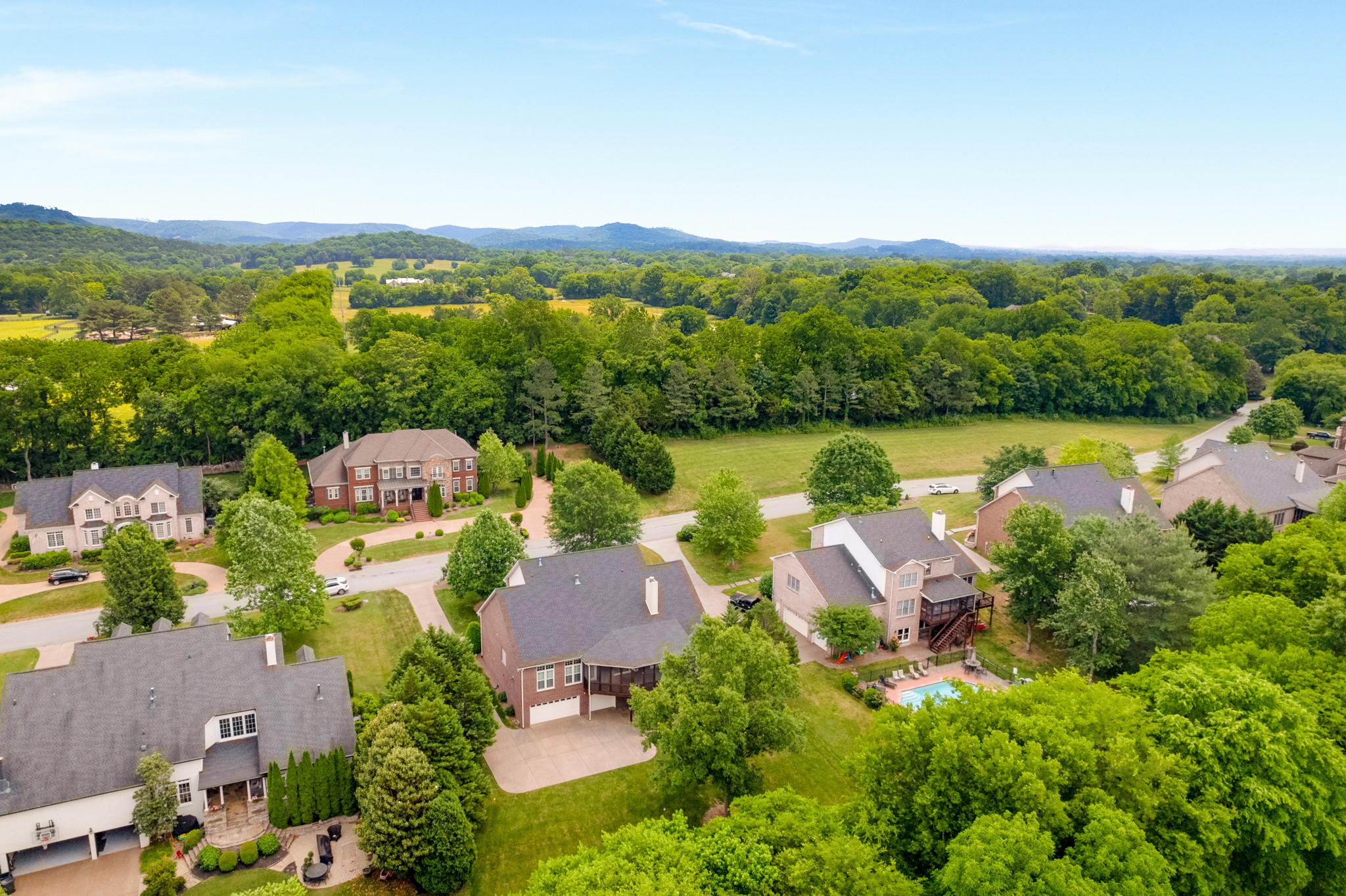 229 Gillette Drive Franklin, TN 37069 - Photo 46 of 47 an aerial view of house with yard and lake view