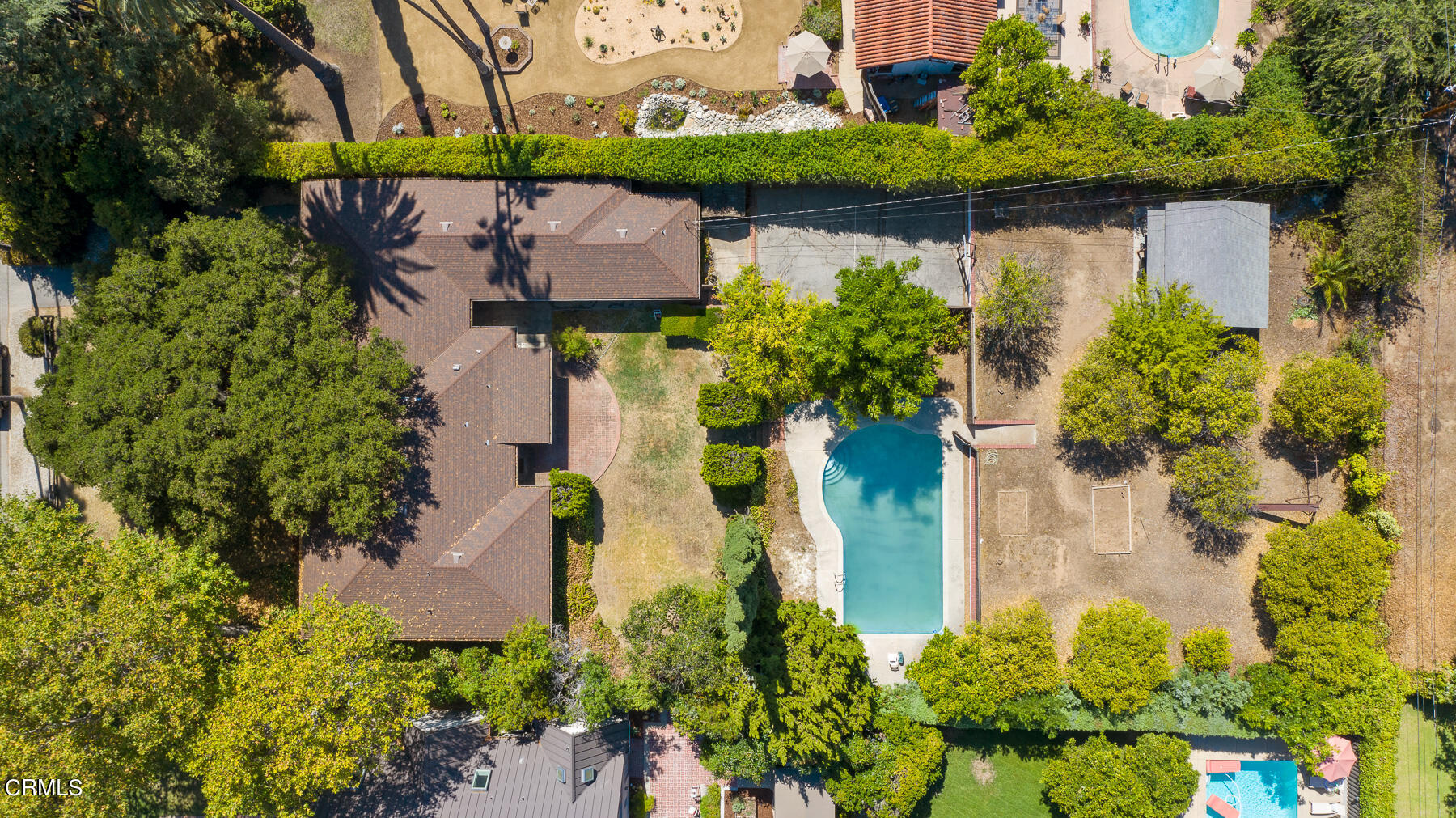 1647 Braeburn Road Altadena, CA 91001 - Photo 41 of 48 an aerial view of a house with a yard