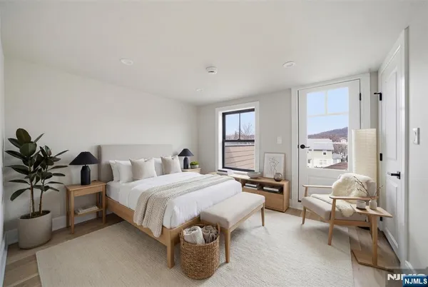 a view of a balcony with a ocean view