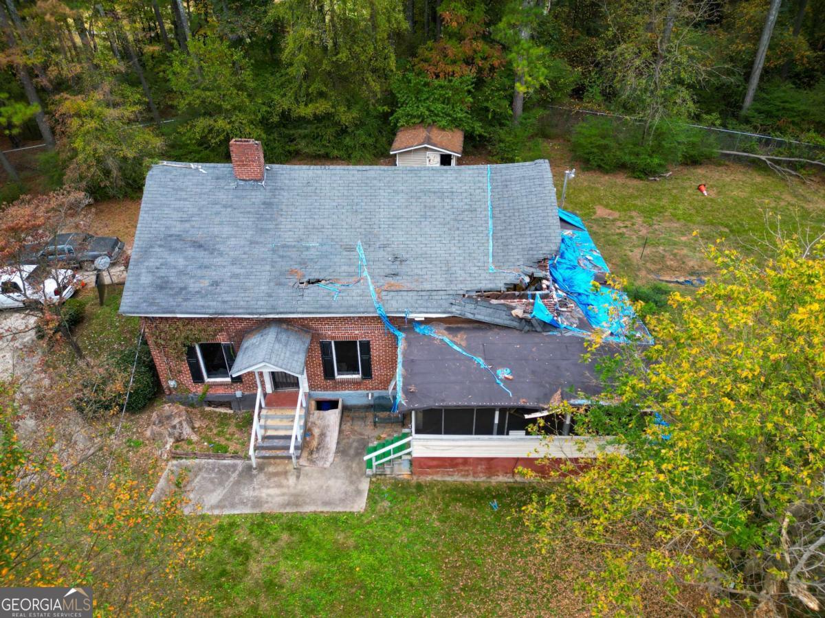 1345 Gun Club Road Northwest Atlanta, GA 30318 - Photo 3 of 12 an aerial view of a house with swimming pool garden and patio