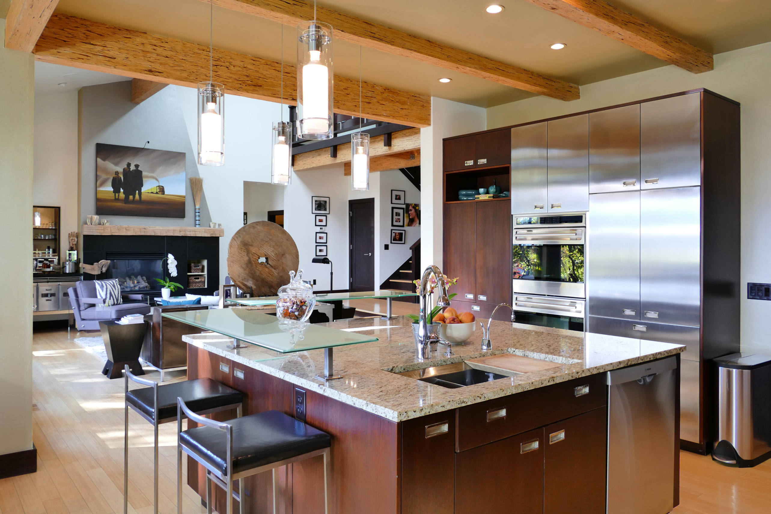 420 Amy Way Ridgway, CO 81432 - Photo 4 of 17 a kitchen with a sink refrigerator and cabinets