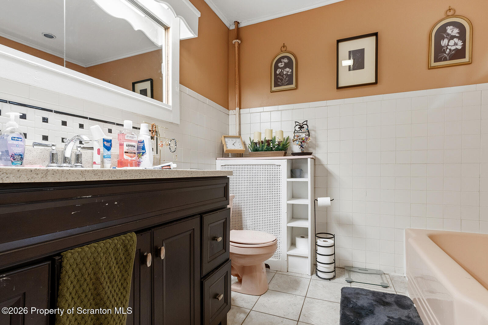 846 Monroe Avenue Scranton, PA 18510 - Photo 32 of 87 a bathroom with a sink a toilet and a mirror