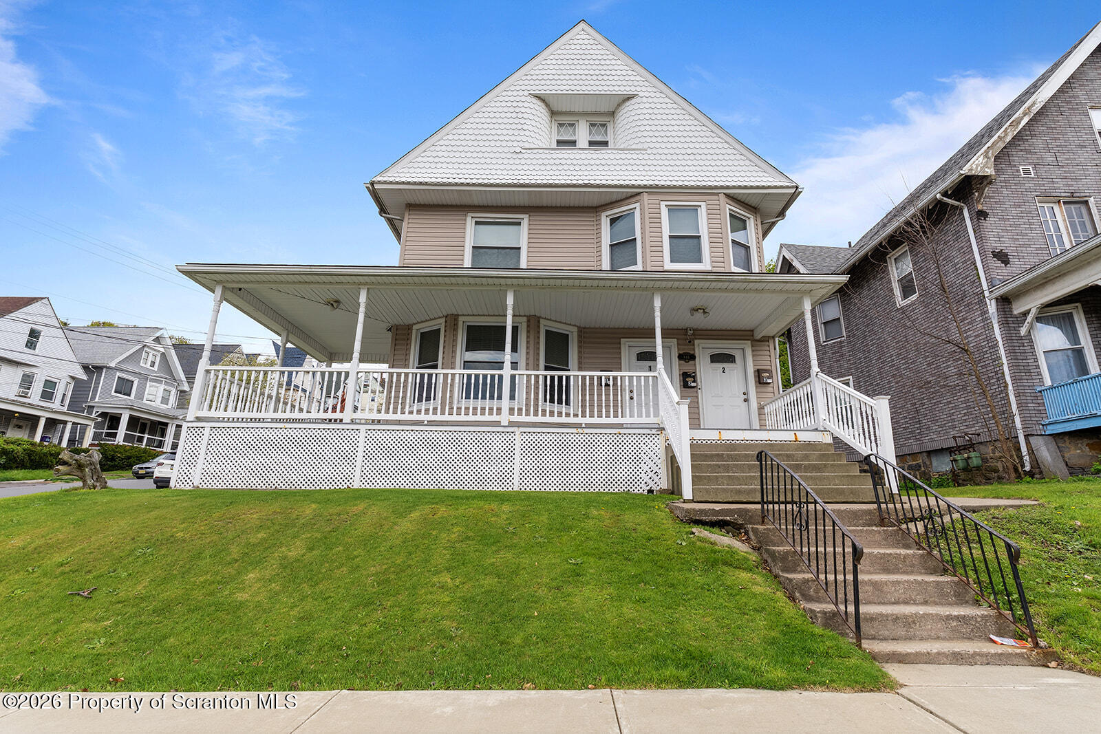 846 Monroe Avenue Scranton, PA 18510 - Photo 86 of 87 a front view of a house with a yard