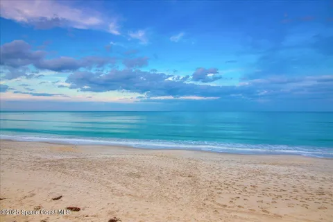 a view of ocean from a balcony