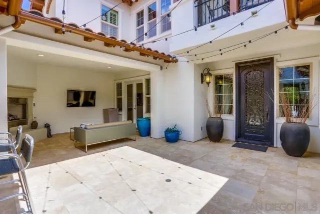 a view of a lobby with furniture