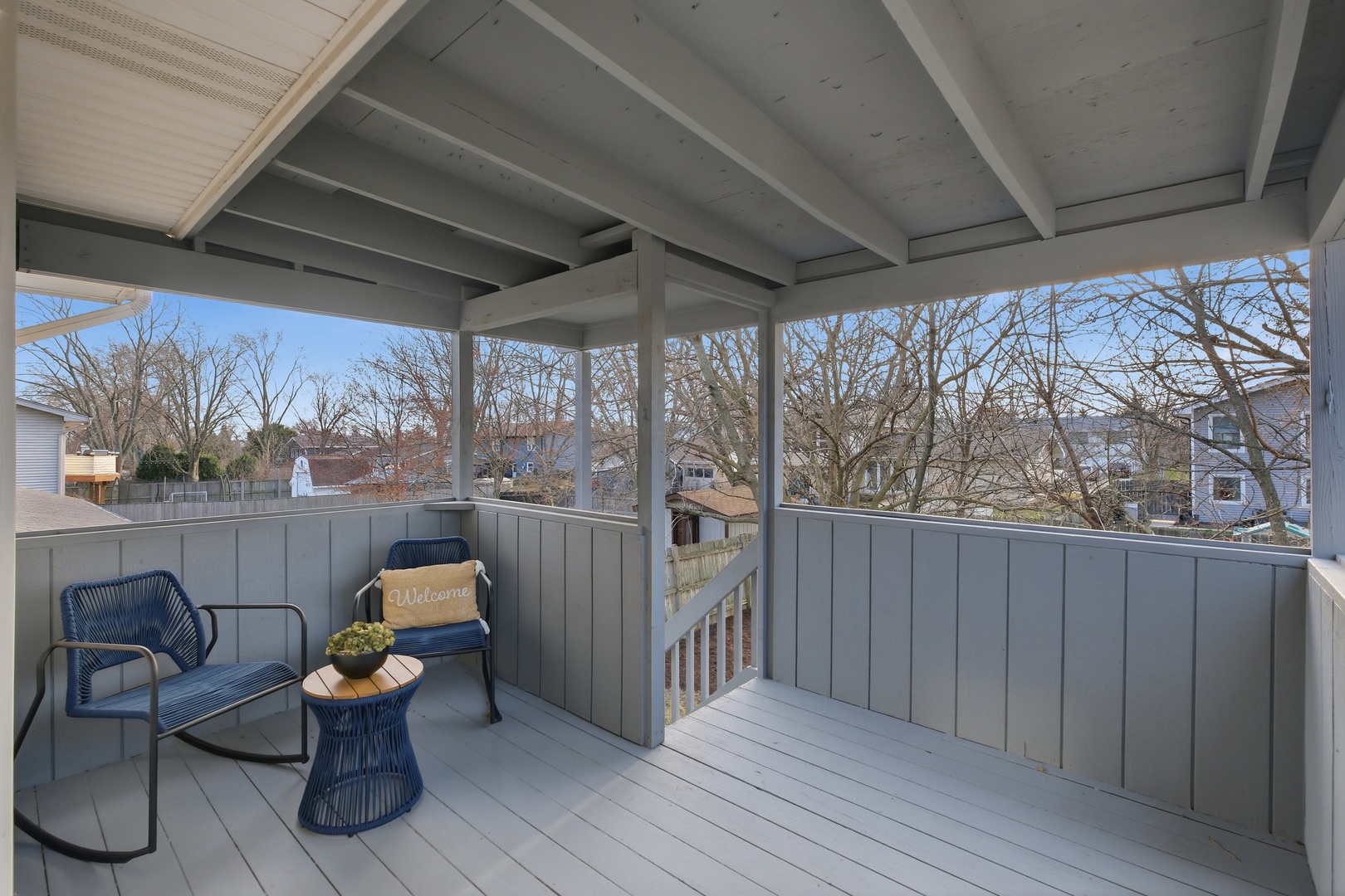 1450 Meyer Road Hoffman Estates, IL 60169 - Photo 20 of 28 a view of a porch with furniture and a backyard