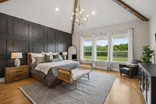 view of living room with furniture and wooden floor