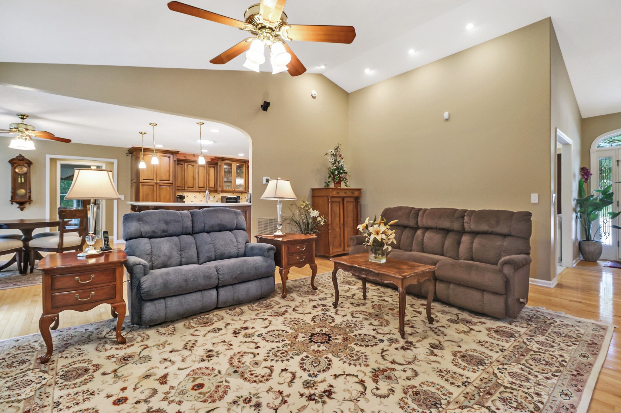 44 Inwood Court Crossville, TN 38558 - Photo 11 of 54 a living room with furniture and a chandelier