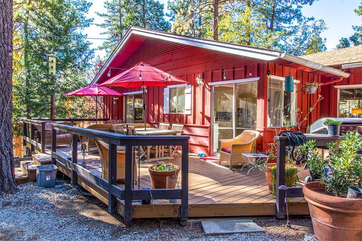 54789 Daryll Road Idyllwild, CA 92549 - Photo 37 of 44 a view of an house with porch and furniture