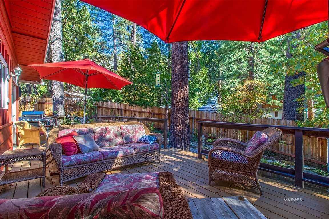 54789 Daryll Road Idyllwild, CA 92549 - Photo 42 of 44 a view of a patio with furniture and a yard
