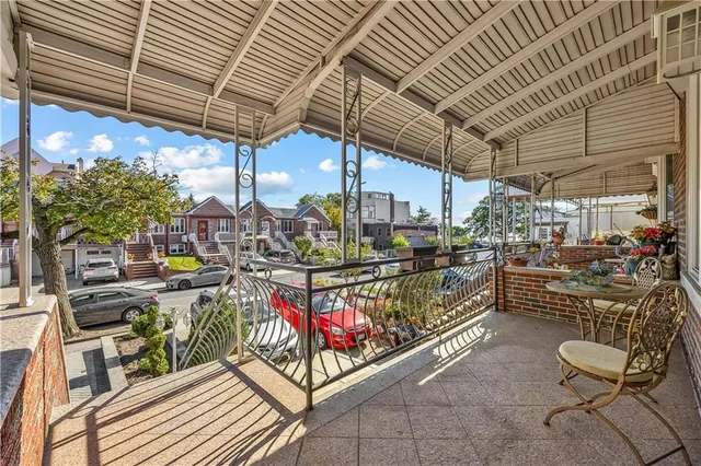 a view of outdoor space with outdoor seating