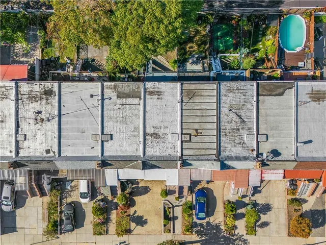 an aerial view of a city