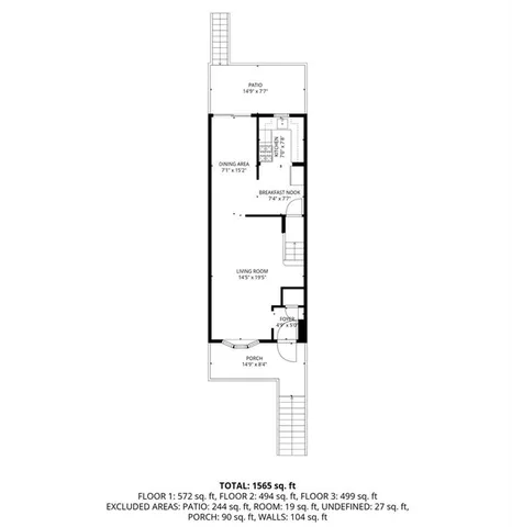 a picture of a bench in front of a window