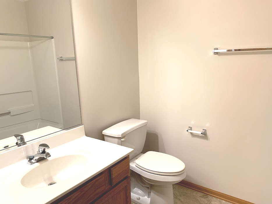 801 North McLean Boulevard, Unit 300 Elgin, IL 60123 - Photo 7 of 16 a bathroom with a sink a toilet and mirror