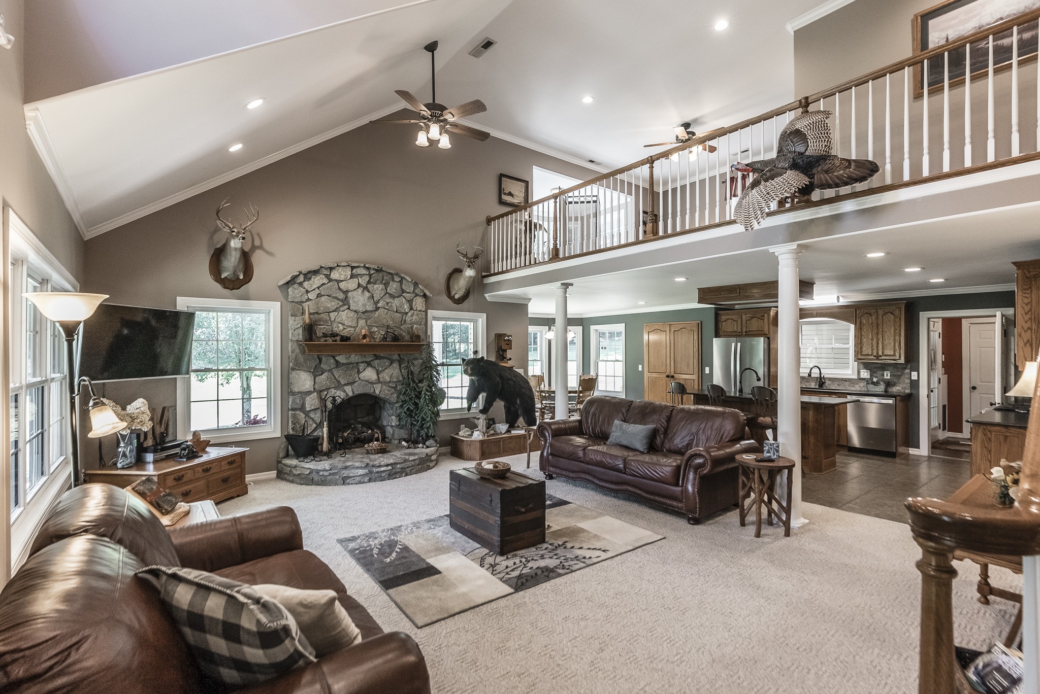 443 Mt Vernon Road Bethpage, TN 37022 - Photo 14 of 40 a living room with furniture and a fireplace