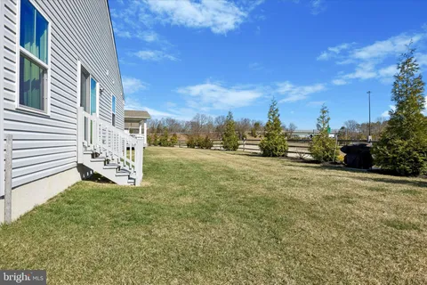a view of a big yard with large trees