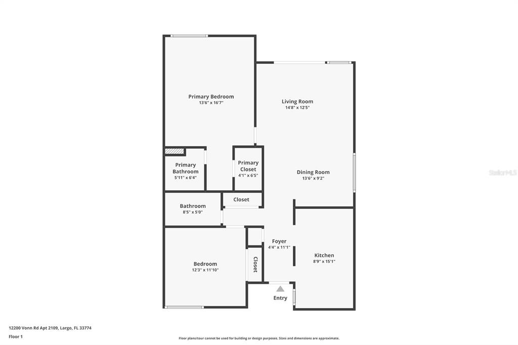 12200 Vonn Road, Unit 1209 Largo, FL 33774 - Photo 18 of 18 a picture of a floor plan