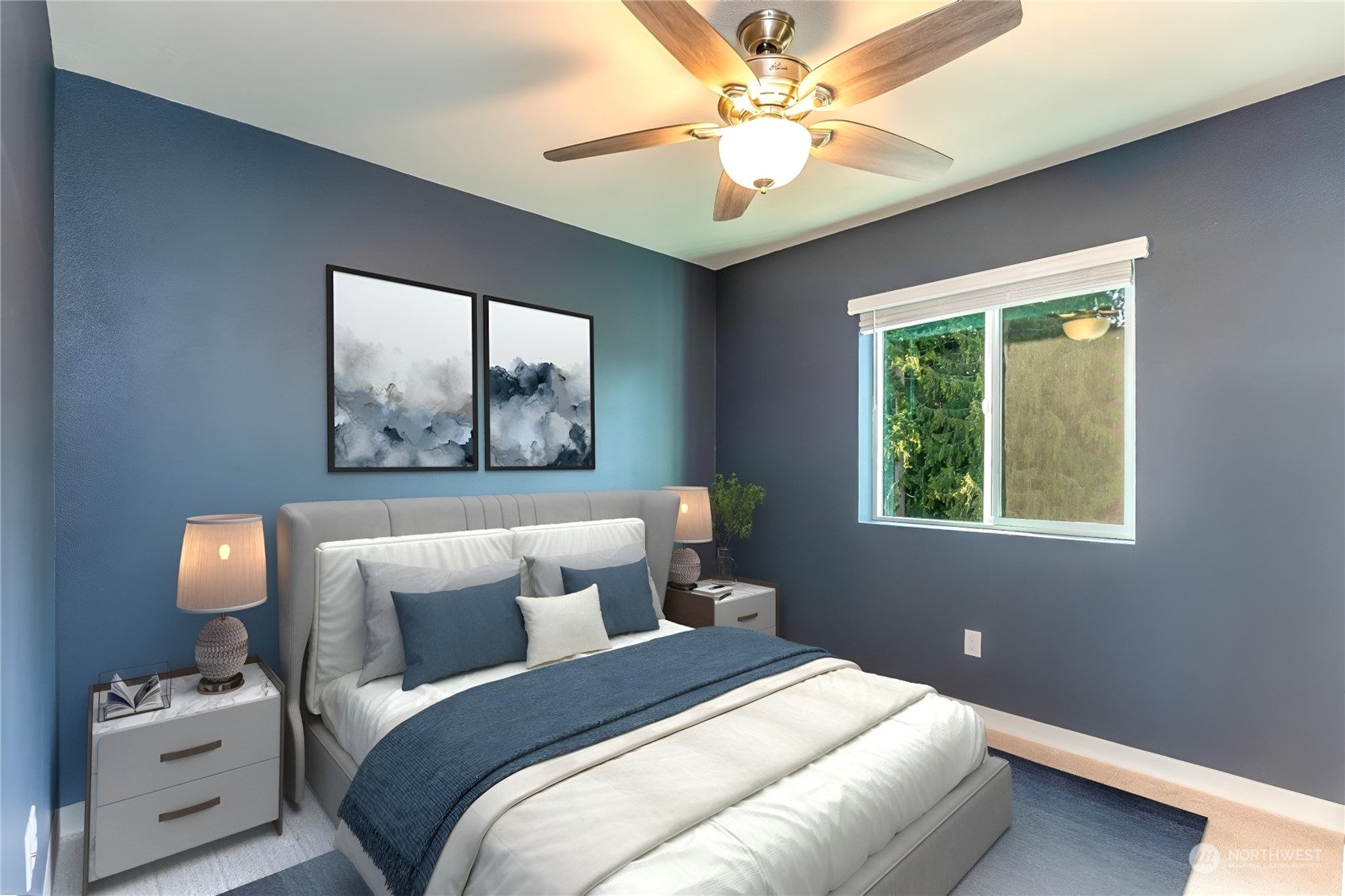 19308 35th Drive Southeast, Unit D Bothell, WA 98012 - Photo 20 of 32 a bedroom with a large bed and a window