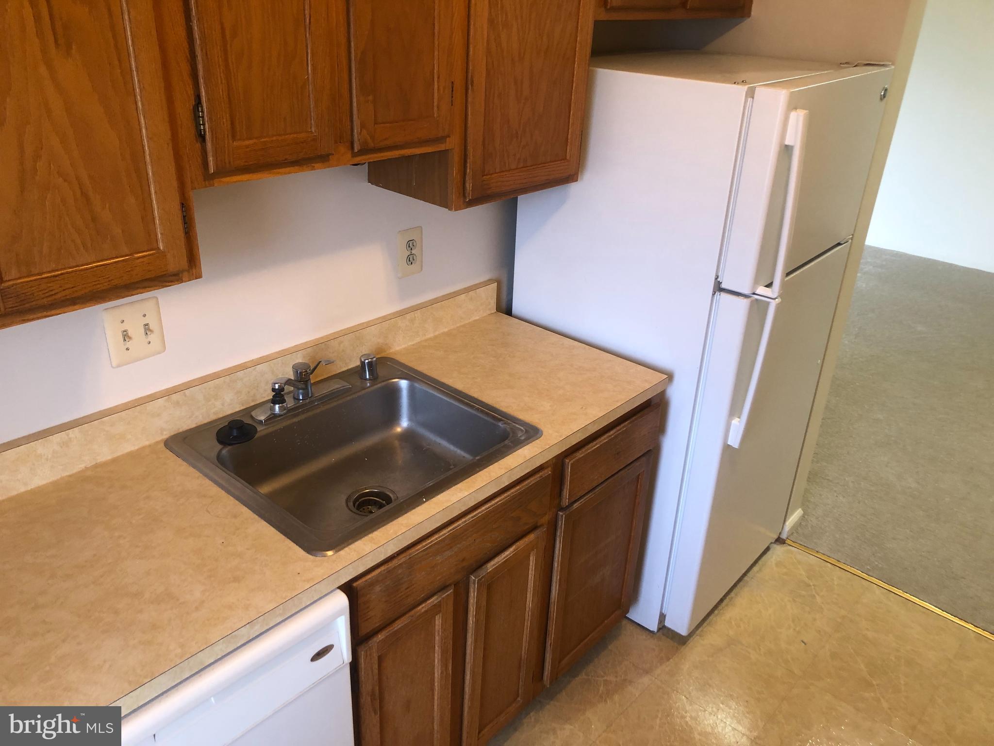 2 James Street, Unit 1B Frederick, MD 21701 - Photo 6 of 11 a kitchen with a sink and a refrigerator