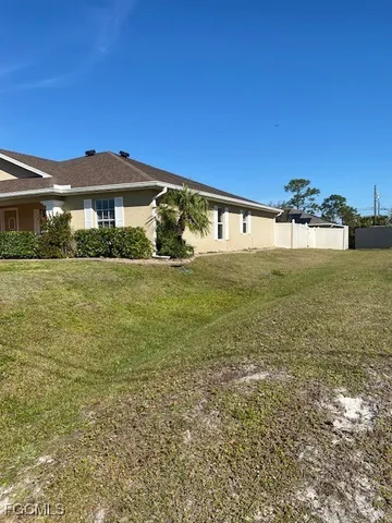 a view of an outdoor space and a yard