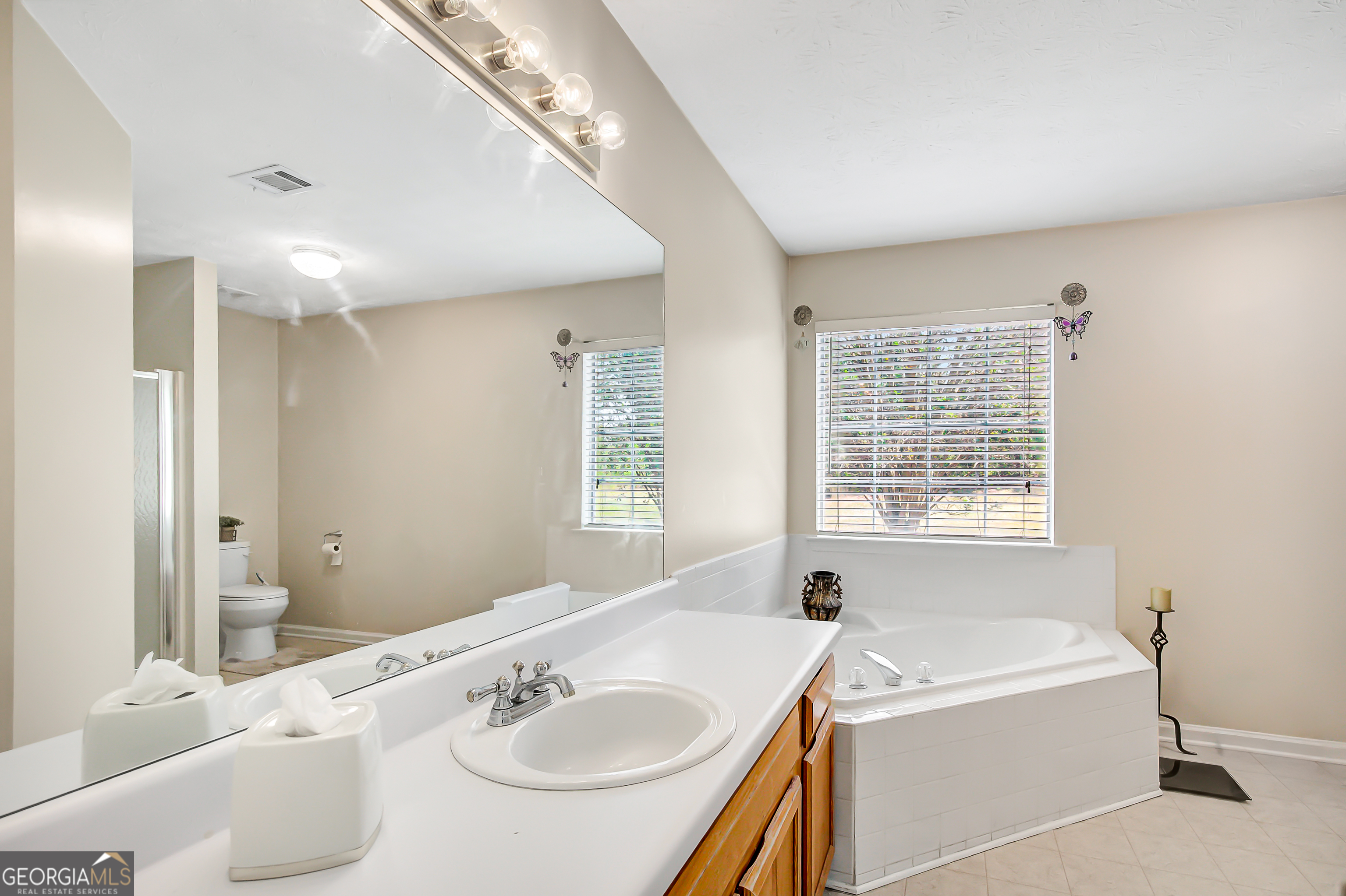 12350 Riviera Drive Fayetteville, GA 30215 - Photo 27 of 49 a bathroom with a tub sink and mirror