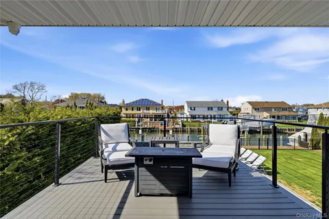 a view of a terrace with seating area