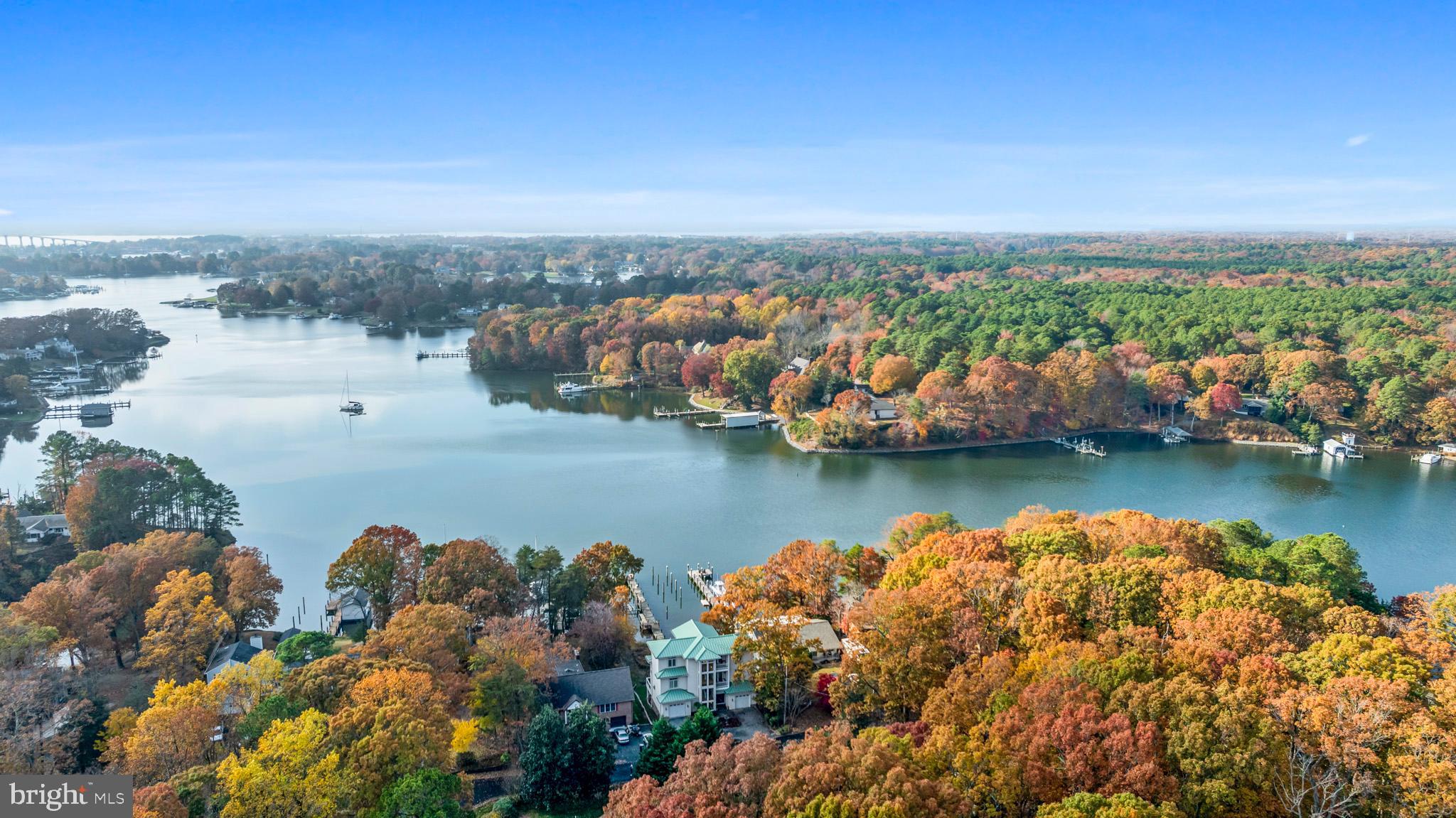 206 Harbor Drive Lusby, MD 20657 - Photo 103 of 109 Aerial view - deep, navigable waters