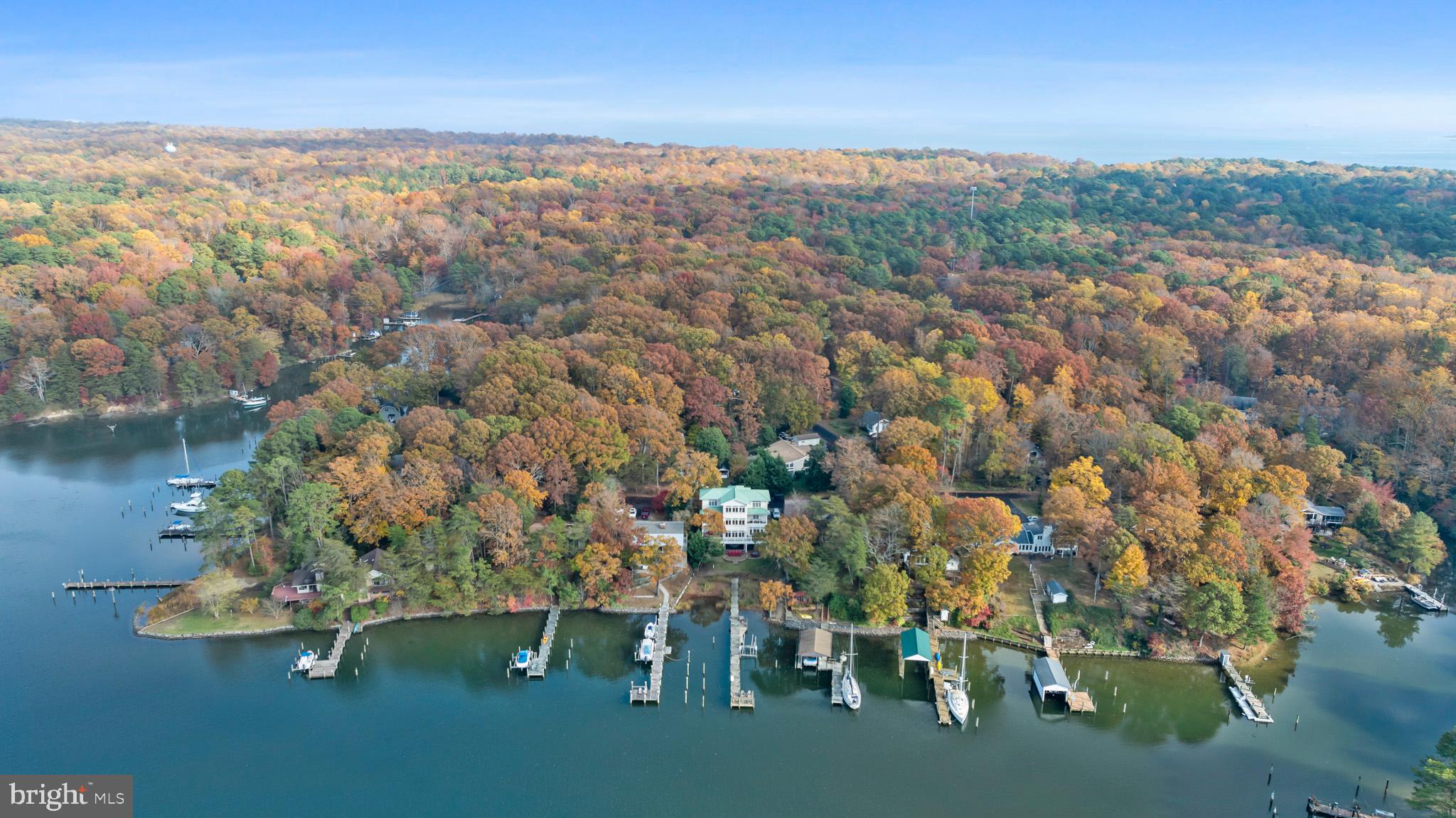206 Harbor Drive Lusby, MD 20657 - Photo 107 of 109 Aerial view - deep, navigable waters