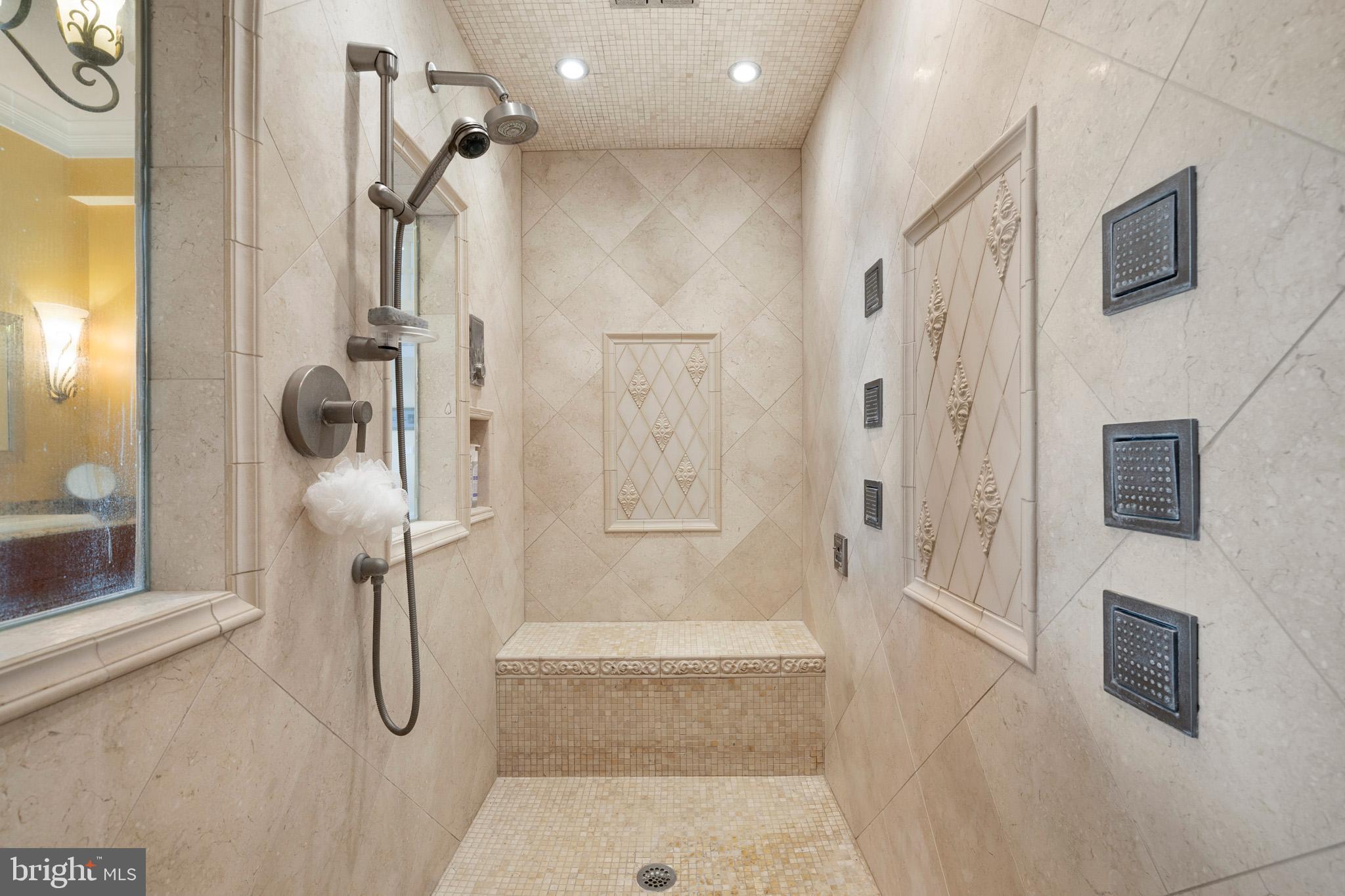 206 Harbor Drive Lusby, MD 20657 - Photo 48 of 109 HUGE tiled shower with steamer and bench