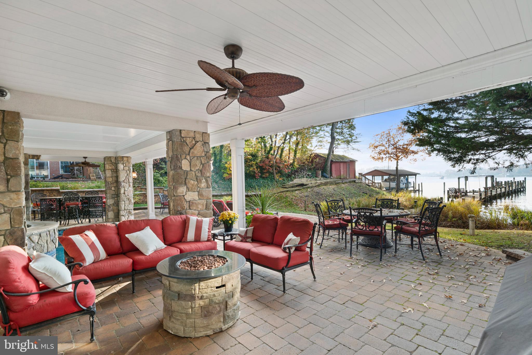 206 Harbor Drive Lusby, MD 20657 - Photo 86 of 109 Spacious covered patio w/ ceiling fan