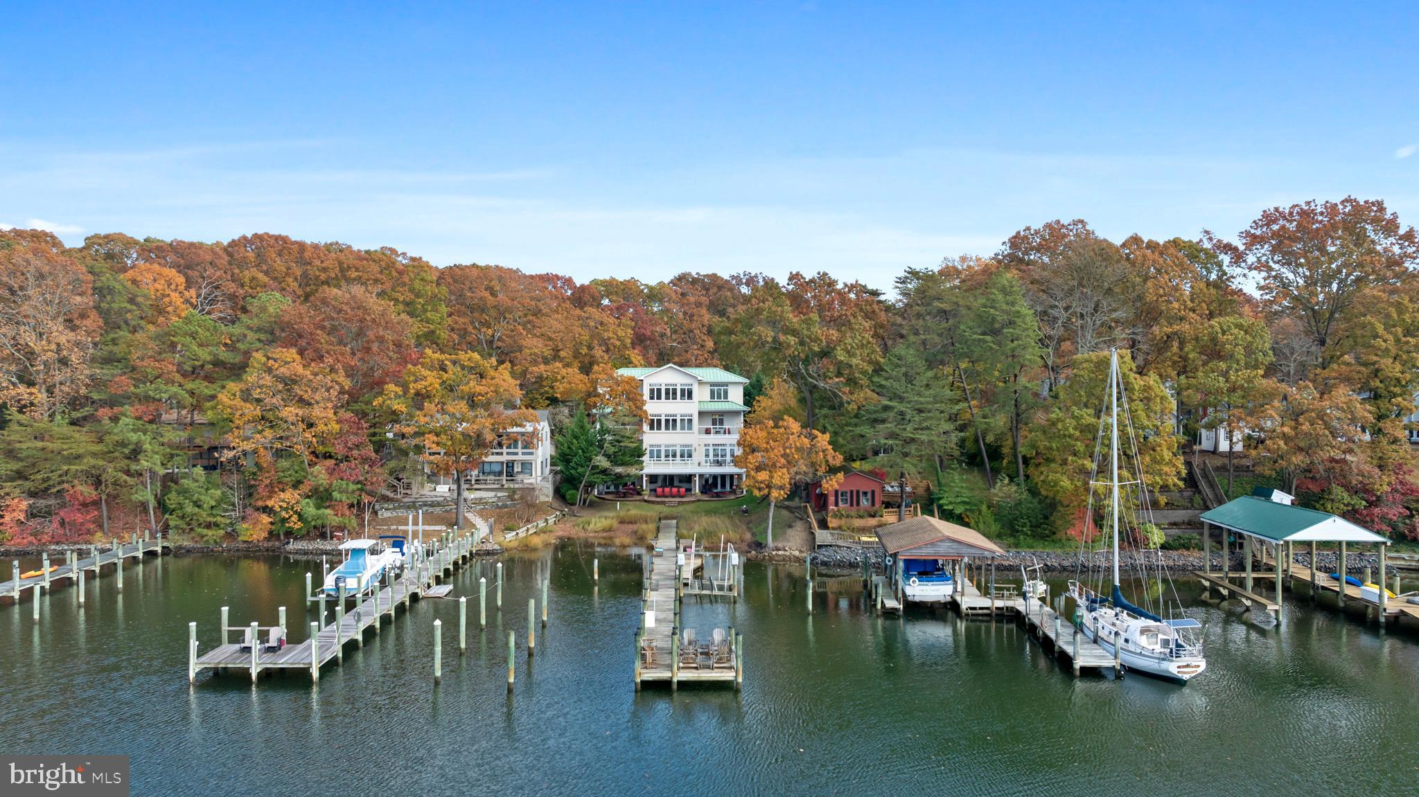 206 Harbor Drive Lusby, MD 20657 - Photo 94 of 109 a view of residential houses with outdoor space and lake view