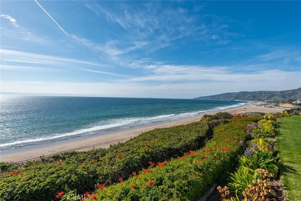 a view of an ocean and beach