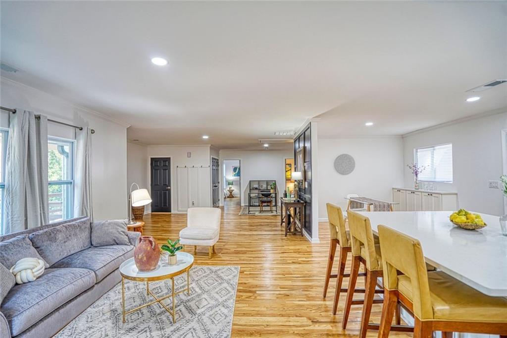 2230 Beecher Circle Southwest Atlanta, GA 30311 - Photo 9 of 29 a living room with furniture and kitchen view