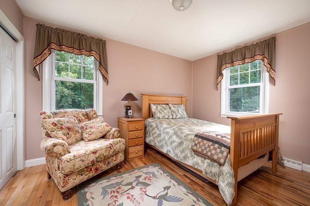 215 Stafford Road Holland, MA 01521 - Photo 28 of 36 a bedroom with a bed and wooden floor