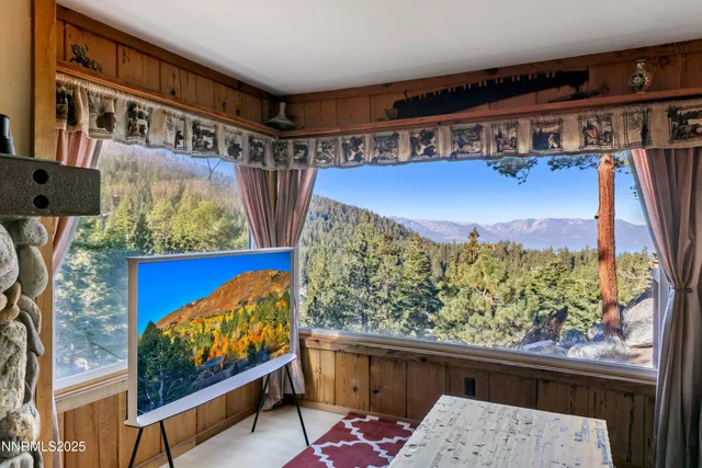 a view of a large mirror