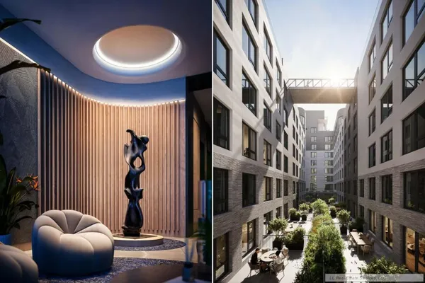 a view of staircase with furniture